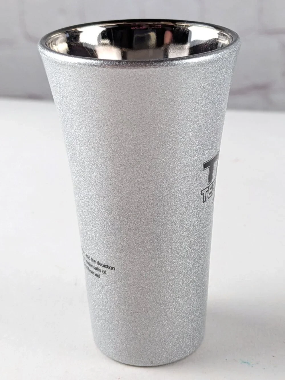 T2-3D Terminator 2 Universal Studios Sparkling Silver Shot Glass